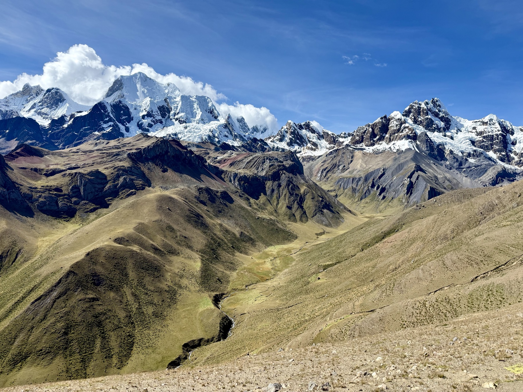 Mountain landscape in the Cordillera Huayhuash